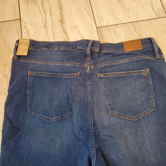 Madewell NWT 9" mid rise button fly skinny jeans size 36 - Picture 4 of 8